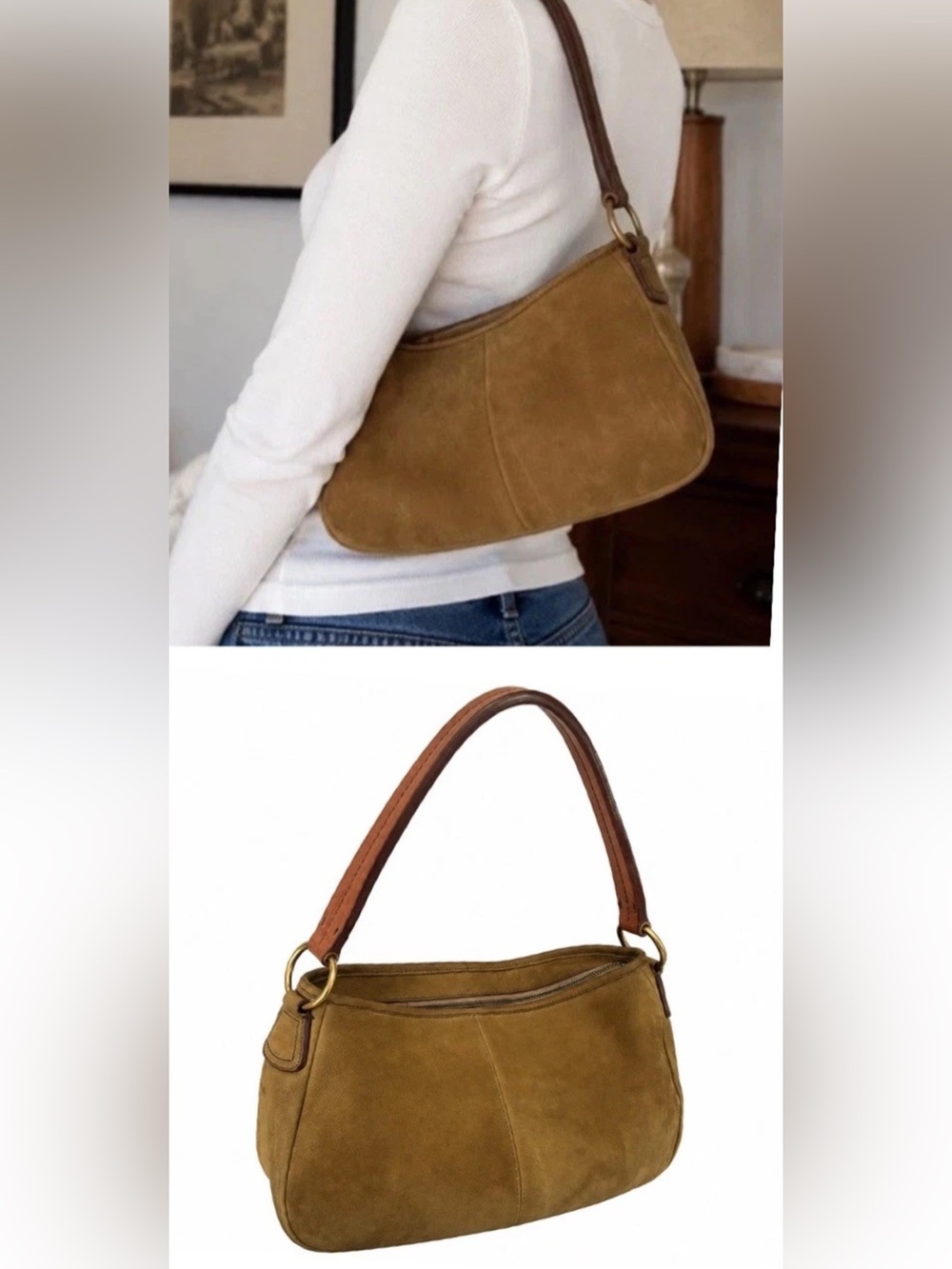 Authentic Vintage Miu Miu Made Italy Vitello Leather Hobo Shoulder Y2K Archive